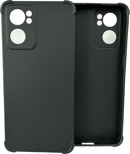 Oppo Reno 7 5G Hoesjes – Soft TPU Siliconen Backcover – Schokbestendig – Zwart-Ilumina Benelux