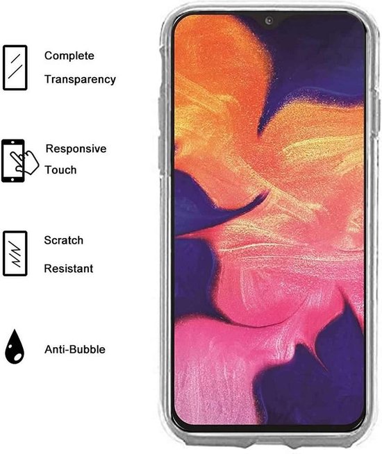 Samsung Galaxy A10s Hoesjes – Transparante Siliconen Backcover – Voor- en Achterkant Bescherming-Ilumina Benelux