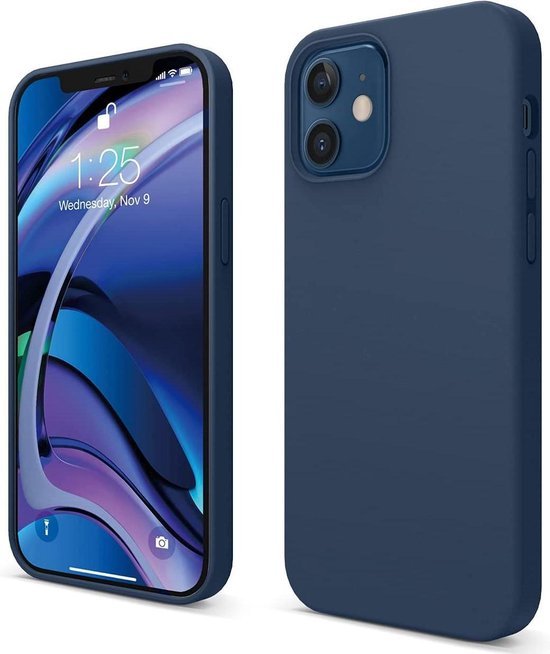 iPhone 11 Hoesjes – Liquid Siliconen Backcover – Flexibel TPU – Schokbestendig – Oxford Blauw-Ilumina Benelux