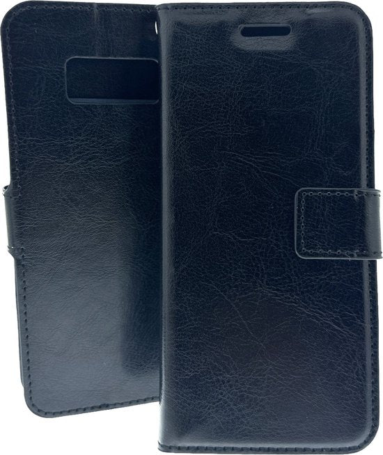 Samsung Galaxy S8 Hoesjes – Portemonnee Bookcase – Pasjeshouder – Magneetsluiting – Zwart-Ilumina Benelux