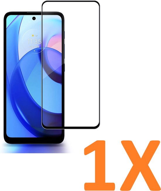Full Cover Screenprotector - Geschikt voor Motorola Moto E20 / E30 / E40 - 9H Glas (1-Pack)
