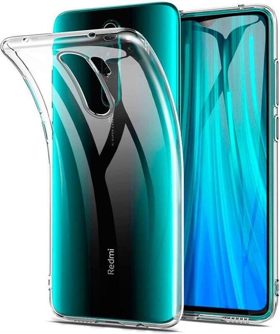 Xiaomi Redmi 9 Hoesjes – Transparante TPU Siliconen Soft Case – Inclusief Gehard Glas Screenprotector – Anti-kras-Ilumina Benelux