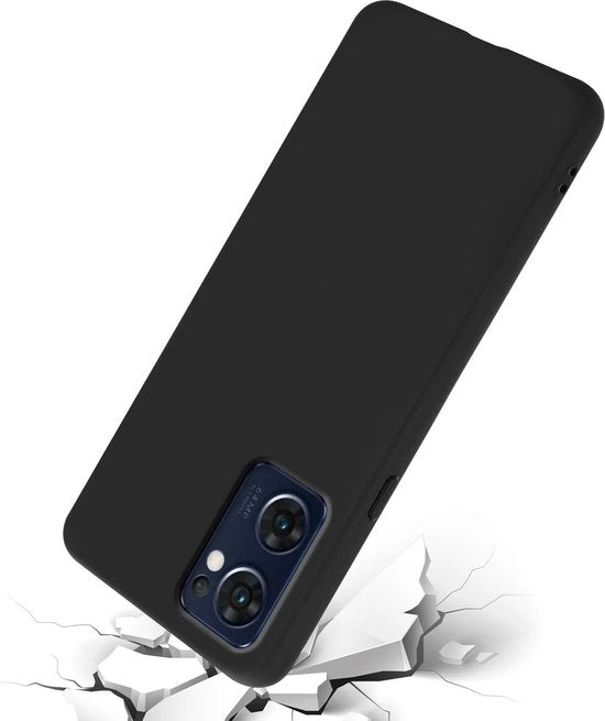 Oppo Find X5 Lite Hoesjes – Siliconen Backcover – Schokbestendig – Zwart-Ilumina Benelux