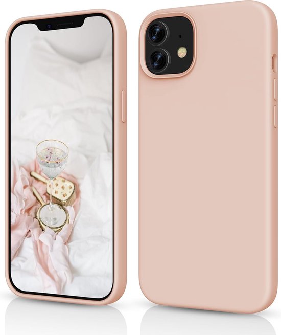 iPhone 11 Pro Max Hoesjes – Liquid Siliconen Backcover – Flexibel TPU – Schokbestendig – Sand Pink-Ilumina Benelux