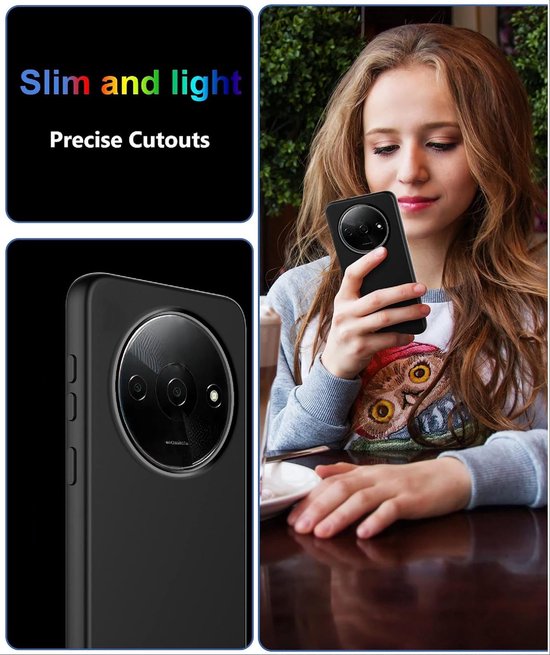Xiaomi Redmi A3 Hoesjes – Siliconen Backcover – Soft Grip – Schokbestendig – Zwart-Ilumina Benelux