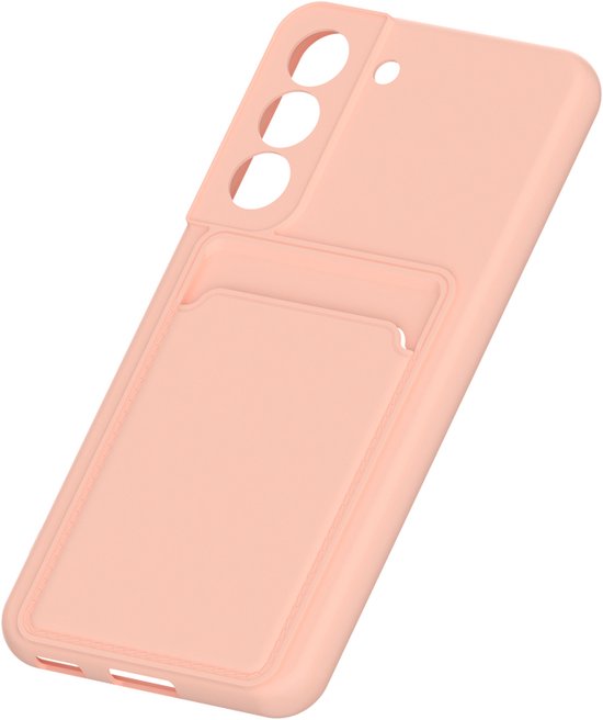 Samsung Galaxy S22 Plus Hoesjes – Siliconen Backcover – TPU – Pasjeshouder – Lichtroze-Ilumina Benelux