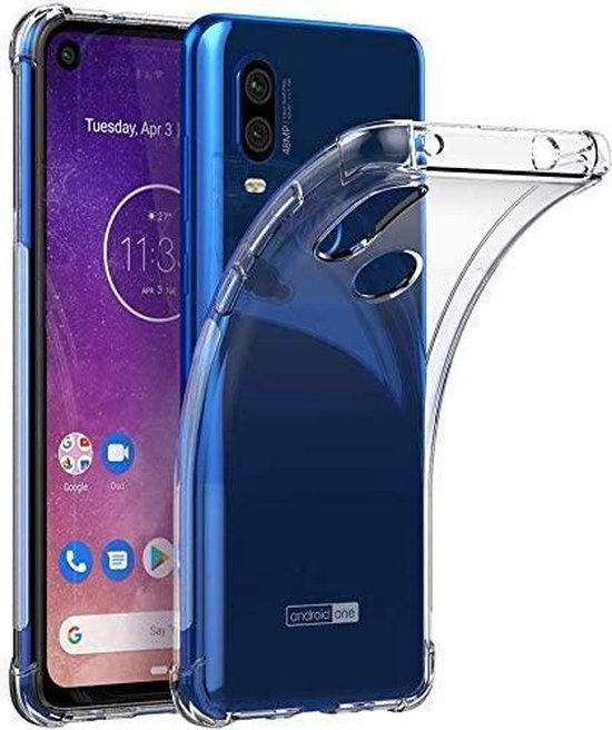 Motorola Moto One Vision Hoesjes – Soft TPU Siliconen Backcover – Schokbestendig – Transparant-Ilumina Benelux