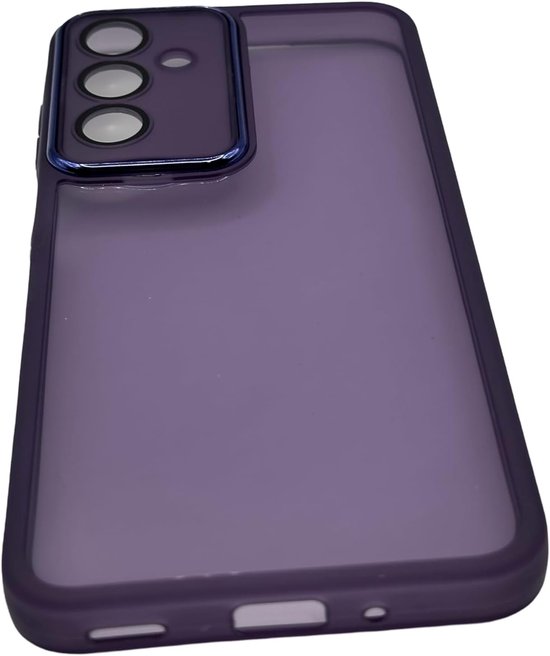Samsung Galaxy S24 FE Hoesjes – Siliconen TPU Backcover – Camera Lens Film – Paars-Ilumina Benelux