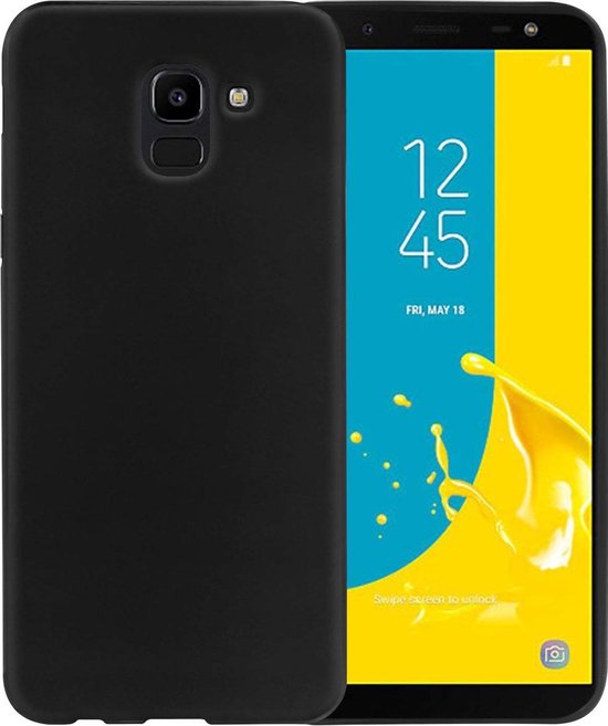 Soft Backcover Hoesje Geschikt voor: Samsung Galaxy J6 2018 - Silicone - Zwart
