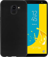 Samsung Galaxy J6 2018 Hoesjes – Siliconen Backcover – Soft Touch – Schokbestendig – Zwart