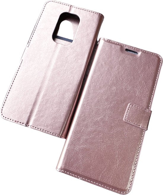 Motorola Moto G9 Play & E7 Plus Hoesjes – Portemonnee Hoes – Pasjeshouder – Magneetsluiting – Roségoud-Ilumina Benelux