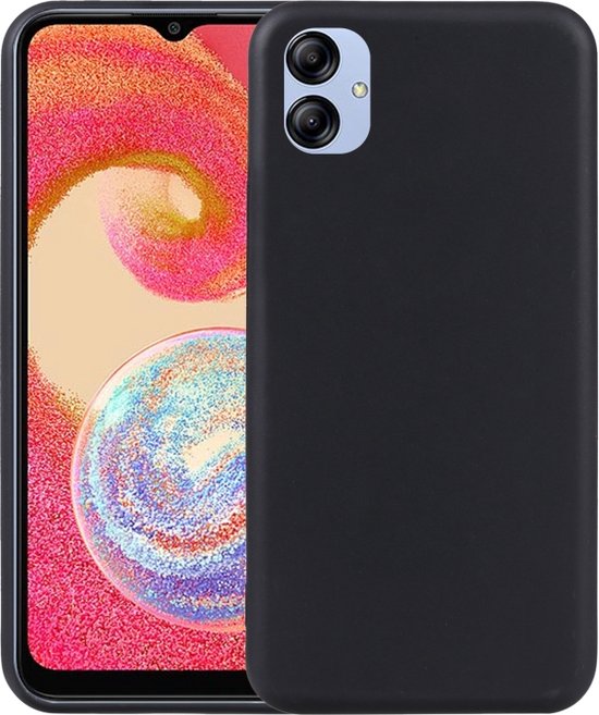 Samsung Galaxy A04E Hoesjes – Siliconen Backcover – Flexibel – Schokbestendig – Zwart-Ilumina Benelux