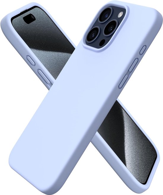 iPhone 14 Pro Hoesjes – Soft Silicone Backcover – Flexibele TPU Cover – Schokbestendig – Lichtblauw-Ilumina Benelux