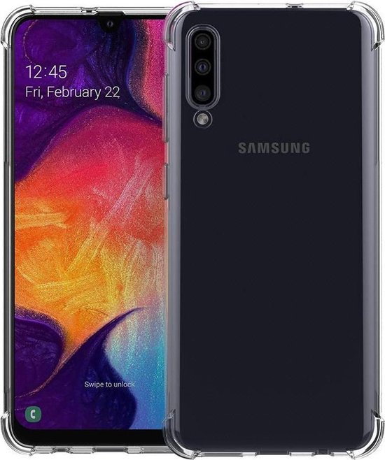 Shock proof Hoesje Geschikt voor: Samsung Galaxy A50S - Anti -Shock Silicone - Transparant