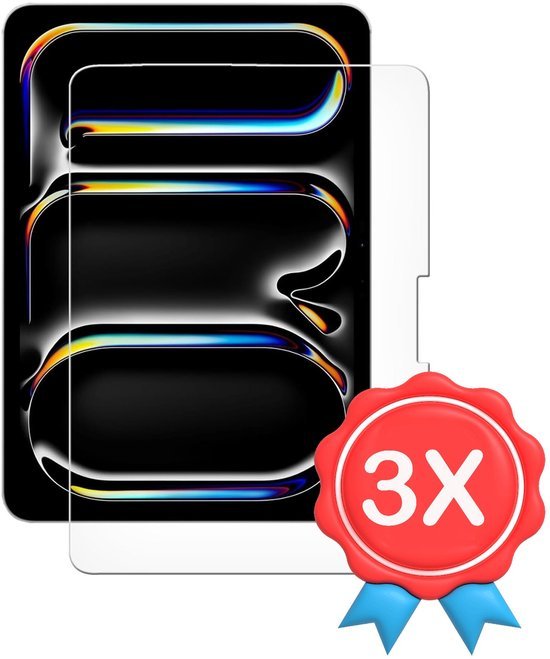 Screenprotector – Geschikt voor iPad Air 13 inch (2024/2025/2026) / iPad Pro 13 (2024/2025) (7e/6e gen, M3/M2) – Gehard Glas – Anti-kras – 3 stuks-tabletscreenprotectors-Ilumina Benelux