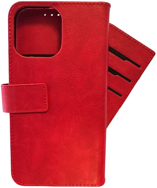 iPhone 16 Plus Hoesjes – Portemonnee Hoes – 9 Pasjesvakken – Magneetsluiting – Rood-Ilumina Benelux
