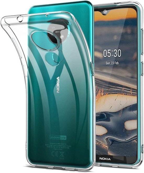 Nokia 5.3 Hoesjes – Transparante Siliconen Backcover – 2 Pack Screenprotector Gehard Glas – Anti Kras-Ilumina Benelux