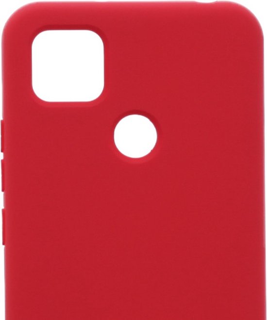 Xiaomi Redmi 9C Hoesjes – Siliconen TPU Backcover met Ketting – Schokbestendig – Rood-Ilumina Benelux