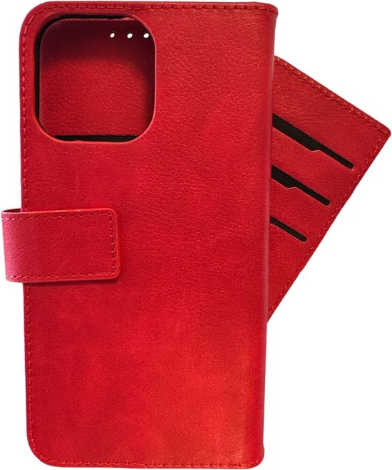 iPhone 15 Plus Hoesjes – Portemonnee Hoes – 9 Pasjesvakken – Multi Storage Wallet – Rood-Ilumina Benelux