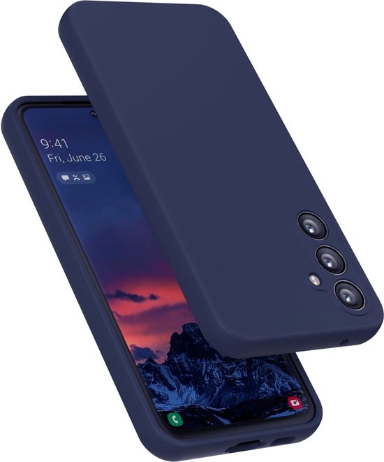 Samsung Galaxy S23 Hoesjes – Liquid Siliconen Backcover – Soft Touch – Flexibel – Blauw-Ilumina Benelux