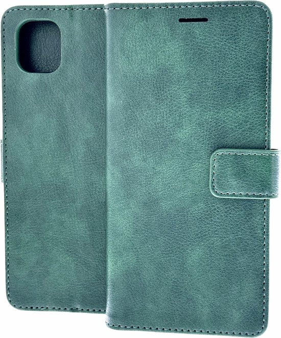 Samsung Galaxy A04 Hoesjes – Bookcase Portemonnee Hoes – Pasjeshouder – Magneetsluiting – Groen-Ilumina Benelux
