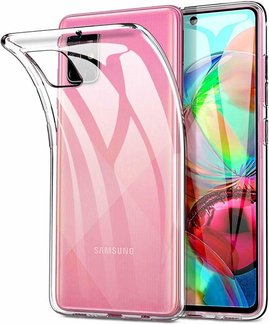 Samsung Galaxy A71 Hoesjes – Siliconen Backcover – Schokbestendig – Transparant-Ilumina Benelux