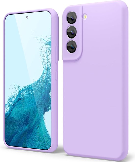 Samsung Galaxy S22 Plus Hoesjes – Liquid Silicone Backcover – Soft Touch – Schokbestendig – Paars-Ilumina Benelux