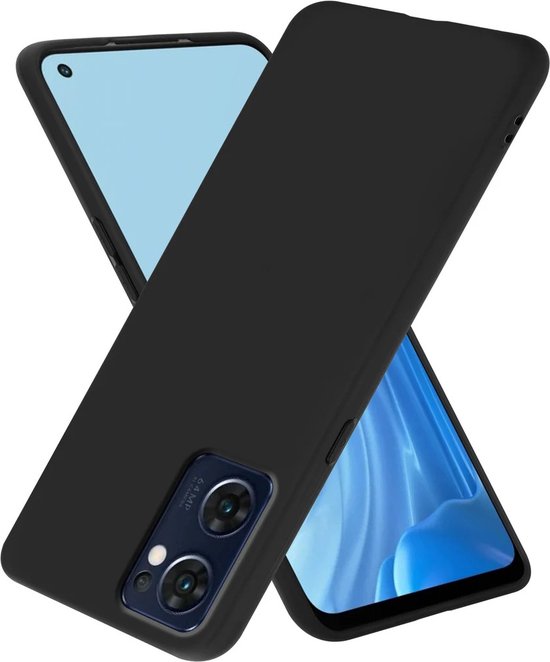 Oppo Find X5 Lite Hoesjes – Siliconen Backcover – Schokbestendig – Zwart-Ilumina Benelux