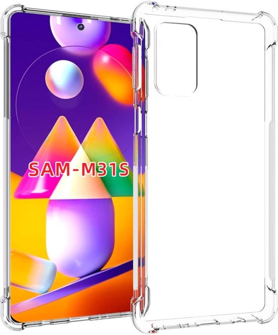Shockproof Flexibele achterkant Silicone hoesje Transparant Geschikt voor: Samsung Galaxy M31s Transparant