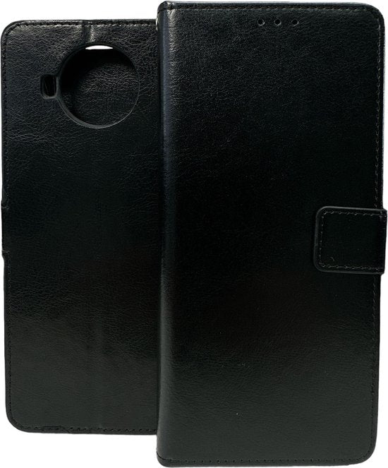 Nokia 8.3 Hoesjes – Portemonnee Book Case – Pasjeshouder – 2x Screenprotector Gehard Glas – Zwart-Ilumina Benelux