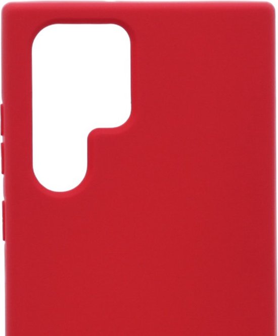 Samsung Galaxy S22 Ultra Hoesjes – Siliconen Backcover met Ketting – TPU – Rood-Ilumina Benelux