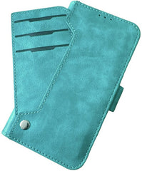 Multi Storage Wallet Hoesje Geschikt voor Samsung Galaxy S25 - met 9 Pasjesvakken - Groen