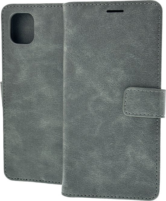 Portemonnee Book Case Hoesje Geschikt voor: Samsung Galaxy A04 - Grijs