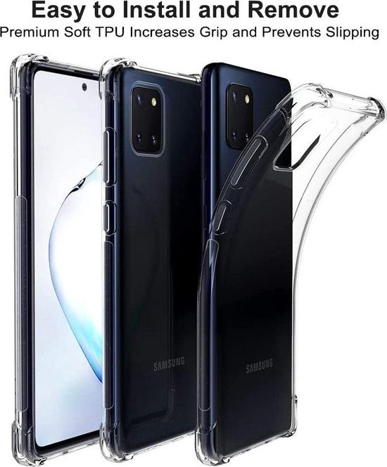 Samsung Galaxy Note 10 Lite Hoesjes – Siliconen Backcover – Schokbestendig – Transparant-Ilumina Benelux