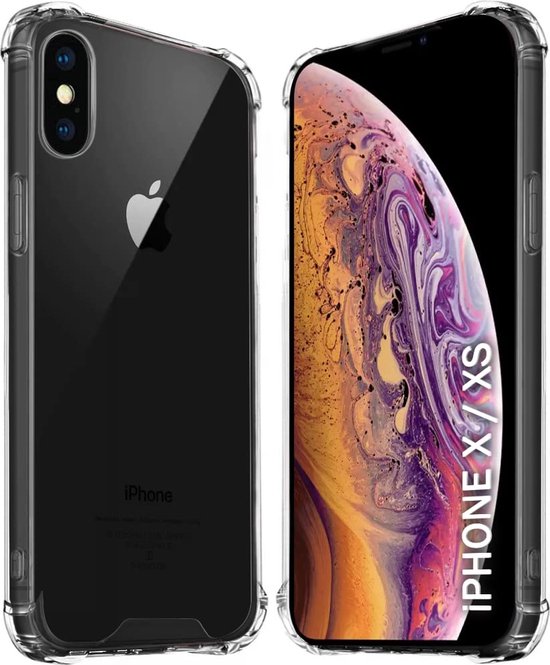 iPhone X / XS Hoesjes – Crystal Clear Backcover – Schokbestendig – Transparant-Ilumina Benelux