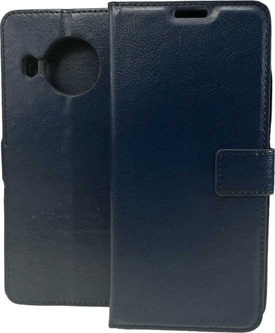 Nokia X10/X20 Hoesjes – Portemonnee Book Case – Pasjeshouder – 2x Gehard Glas Screenprotector – Blauw-Ilumina Benelux