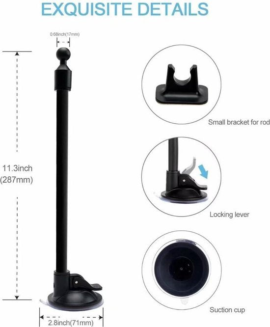 Telefoonhouder auto – Verstelbaar – Lange arm – Universeel voor alle merken – Zwart-Ilumina Benelux