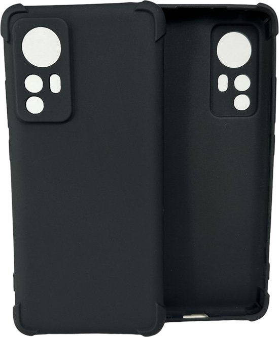 Xiaomi 12 / 12X Hoesjes – Soft TPU Siliconen Backcover – Schokbestendig – Zwart-Ilumina Benelux