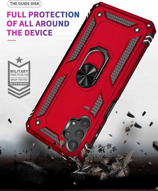 Samsung Galaxy A32 5G Hoesjes – Hybride Backcover met Ringhouder – Schokbestendig Armor – Roségoud-Ilumina Benelux