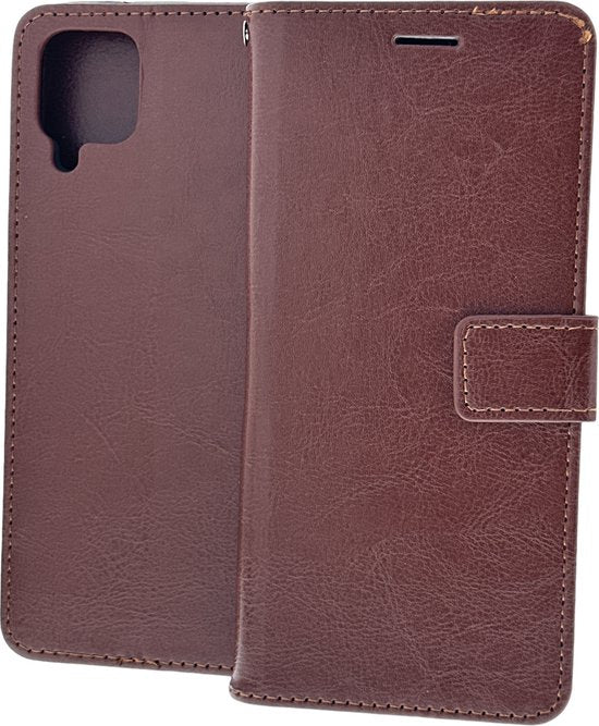 Samsung Galaxy A22 4G Hoesjes – Portemonnee Book Case – Pasjeshouder – Magneetsluiting – Bruin-Ilumina Benelux