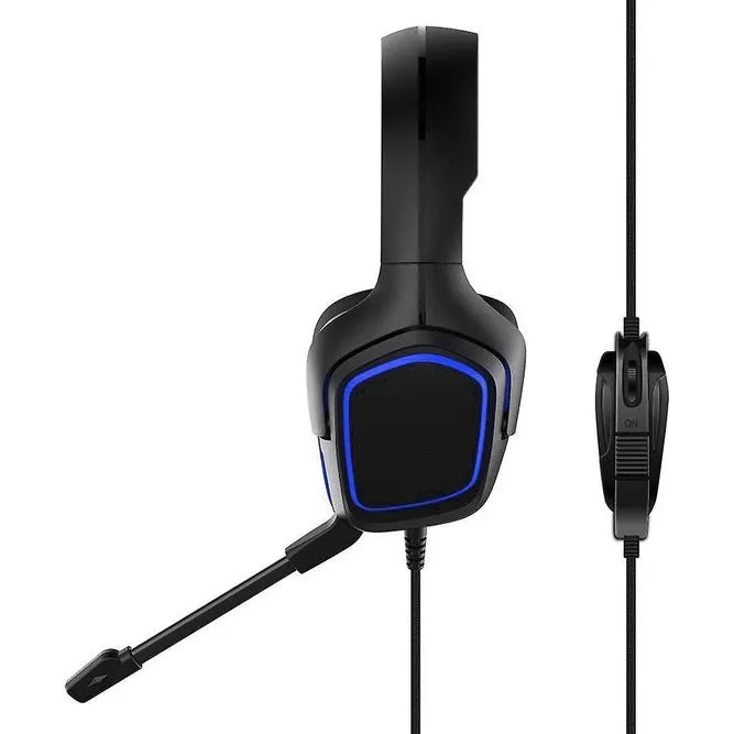Gaming Headset voor PS5, PS4, Xbox One en PC – Bedrade Gaming Koptelefoon met Microfoon – 2 Meter Kabel – Blauw-Ilumina Benelux