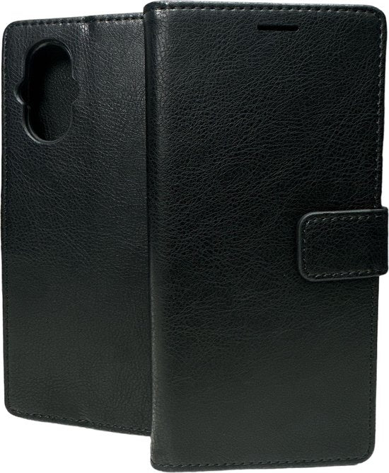 Oppo Reno 8 Lite Hoesjes – Portemonnee Bookcase – Pasjeshouder – Magneetsluiting – Zwart-Ilumina Benelux
