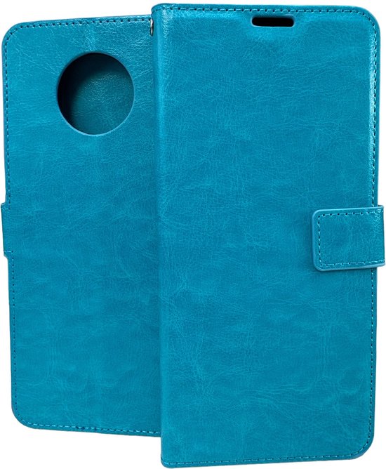 Nokia G50 Hoesjes – Portemonnee Book Case – Pasjeshouder – 2x Gehard Glas Screenprotector – Turquoise-Ilumina Benelux