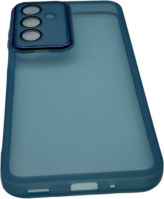 Samsung Galaxy S24 FE Hoesjes – Siliconen TPU Backcover – Camera Lens Film – Schokbestendig – Blauw-Ilumina Benelux