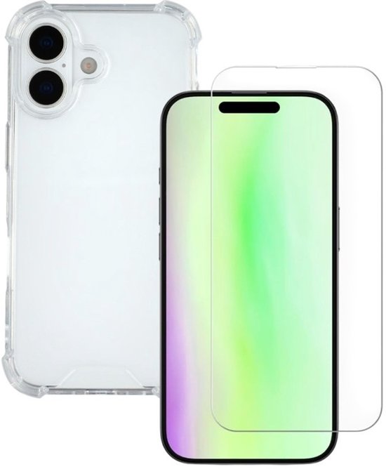 iPhone 17 Hoesjes – Schokbestendige Siliconen Backcover – Transparant – Inclusief 2x Screenprotector – Anti-kras-Ilumina Benelux