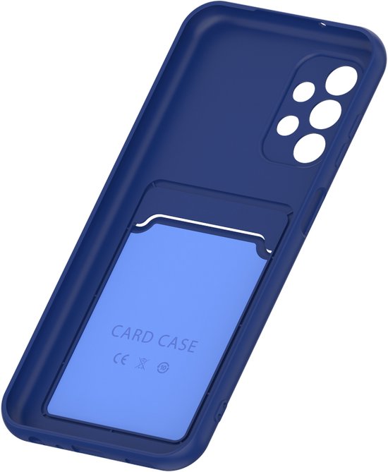 Samsung Galaxy A73 5G Hoesjes – Siliconen Backcover – Pasjeshouder – TPU – Blauw-Ilumina Benelux
