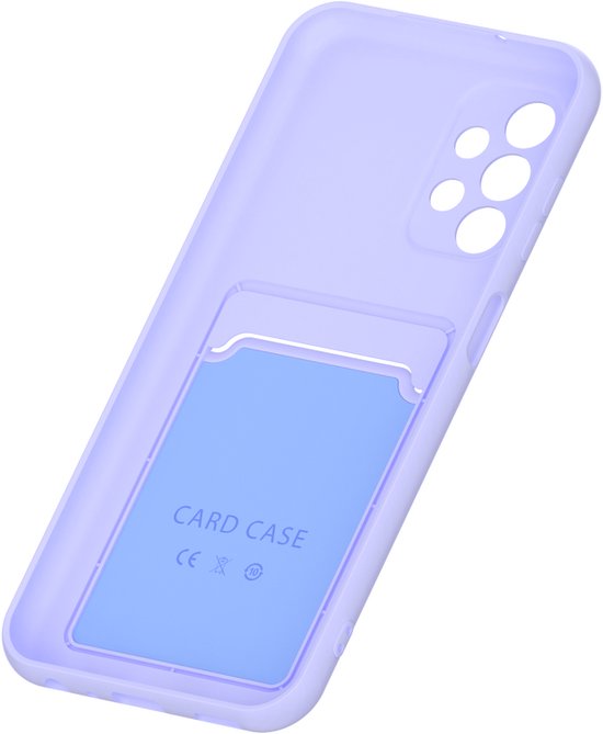 Samsung Galaxy A73 5G Hoesjes – Siliconen Backcover – Pasjeshouder – TPU – Lila-Ilumina Benelux