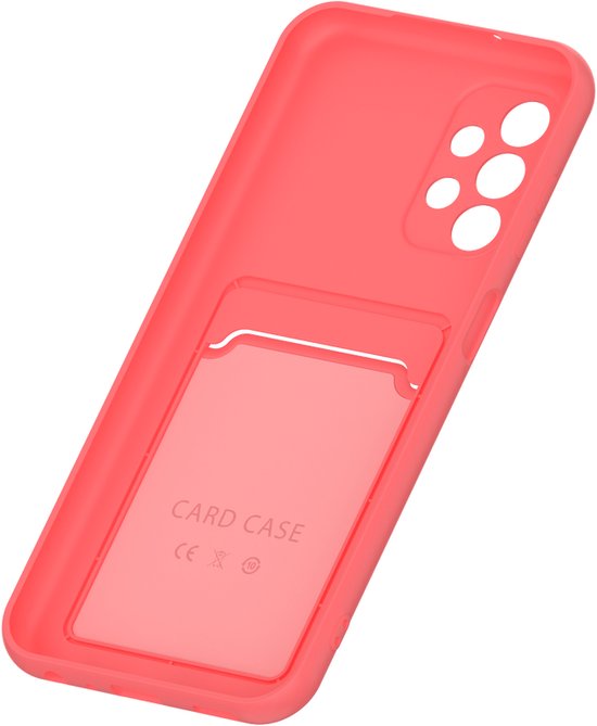 Samsung Galaxy A73 5G Hoesjes – Siliconen Backcover – Pasjeshouder – TPU – Roze-Ilumina Benelux