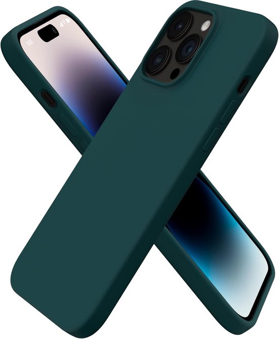 iPhone 14 Pro Max Hoesjes – Soft Silicone Backcover – Flexibel TPU – Schokbestendig – Groen-Ilumina Benelux