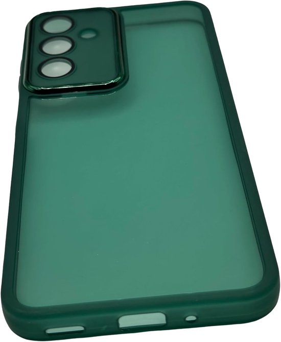 Samsung Galaxy S24 FE Hoesjes – Siliconen TPU Backcover – Camera Lens Film – Schokbestendig – Groen-Ilumina Benelux